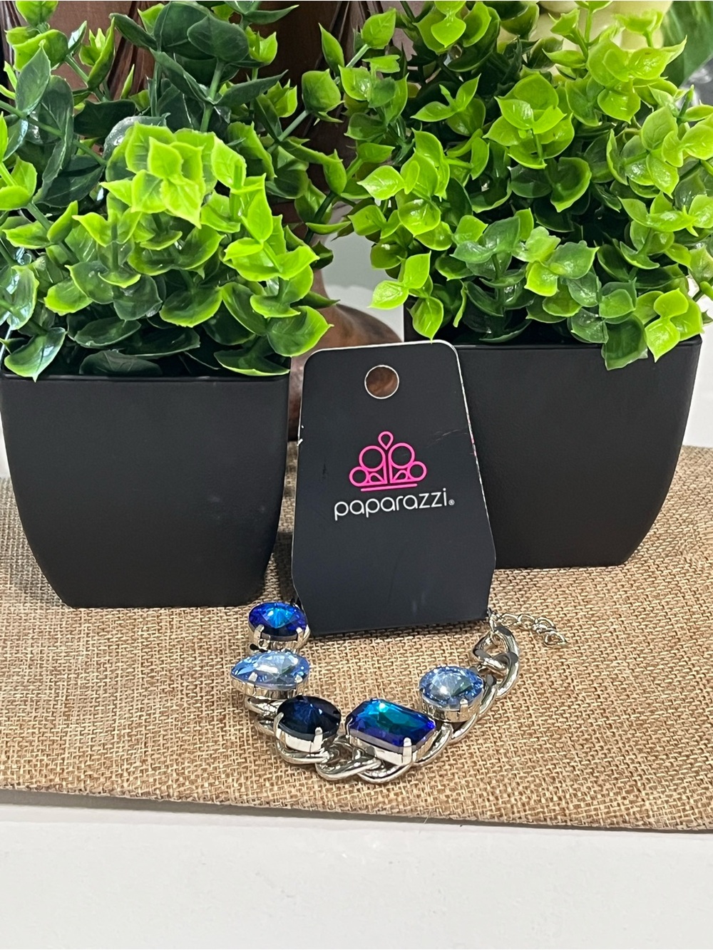 paparazzi Blue & Teal Multi-Stone Bracelet